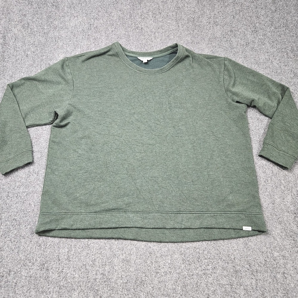 Orvis Sweatshirt Womens XXL Green Long Sleeve Crewneck Oversized Outdoor Minimal